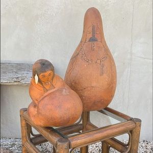 Hand-Carved Decorative Gourds